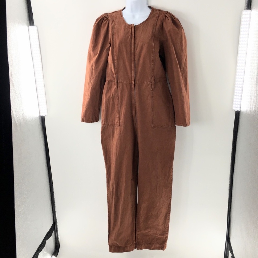 BAUM UND PFERDGARTEN Women Jumpsuit Cotton Blend Russet-Brown Sz 42 MISSING BELT
